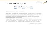 COMMUNIQUÉ - Opéra de Vichy · En attendant, nous vous invitons à conserver le lien avec nous via les réseaux sociaux. Tous les deux jours, à compter du 1er avril, nous diffuserons