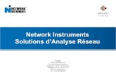 Network Instruments Solutions d’Analyse Réseau · Stations les plus bavardes Temps de réponse Serveurs Métiers Utilisation de la bande passante Vue Agrégée de la répartition