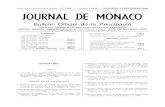 Bulletin Officiel de la Principauté - Monaco · DIRECTION - REDACTION - ADMINISTRATION MINISTERE D’ETAT - Place de la Visitation - B.P. 522 - MC 98015 MONACO CEDEX Téléphone