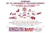 SEMAINE DE LA SOLIDARITE INTERNATIONALE · SEMAINE DE LA SOLIDARITE INTERNATIONALE du 8 NOVEMBRE au 2 DECEMBRE 2014 à LYON et dans le RHONE Braderie livres et solidarités Village