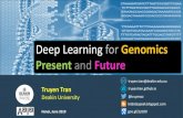 Deep Learning for Genomics Present and Future · PDF file Deep learning offerings. Function approximation Program approximation Program synthesis Deep density estimation Disentangling