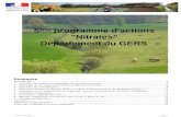 5ème programme d'actions Nitrates Département du GERS€¦ · "Nitrates" Département du GERS. Introduction: En application de la directive européenne concernant la protection