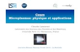Cours Microplasmas: physique et applications · Cours Microplasmas: physique et applications ... • Gas flow to produce the plasma jet RF capacitive discharges at atmospheric pressure