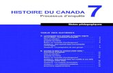 HISTOIRE DU CANADA - edusource.blob.core.windows.net · 5 . Au moment opportun, revoir quelques événements marquants de la Conquête . Si l’horaire le permet, tracer avec les