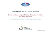 MUNICIPALES 2020 Liberté, égalité, fraternité · 2020-02-21 · équipements, aux transports, aux voiries et aux espaces publics. L’ensemble des établissements recevant du