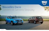 Nouvelles Dacia Sandero et Sandero Stepway...Calandre Stepway avec chrome ---ã Design Stepway : calandre, skis avant et arrière Chrome Satin, animation Dark Metal (barres de toit,