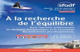 Dans l’exercice professionnel, les décisions …sfodf2018.org/wp-content/uploads/2018/09/Programme-final...Biarritz · 23>25 mars 2017 89e réunion scienti˜que Dans l’exercice