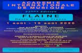 22 ème FLAINE...et retrouvez nous sur Facebook et Youtube L’Académie Internationale de Musique de Flaine est réalisée avec le concours du Syndicat Intercommunal de Flaine , du