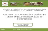 Etats des lieux de l'accès au crédit agricole au Burkinaogi.istom.com/media/fck/file/Acces credit milieu... · 28/01/2016 France, ISTOM, Séminaire de recherche Etat dEs liEux dE