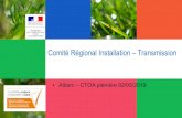 Comité Régional Installation – Transmissiondraaf.corse.agriculture.gouv.fr/IMG/pdf/PPT_CRIT... · Ordre du Jour I. Le Comité Régional Installation-Transmission (CRIT) Composition