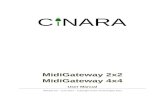 MidiGateway 2x2 MidiGateway 4x4 - cinaratech.com › info › images › midinet › midigateway_user_ma… · The CINARA MidiGateway package includes: • 1 CINARA MidiGateway unit