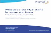 Mesures du H S dans la zone de Lacq · 2019-09-02 · Observatoire régional de l’air 6 / 20 1. Contexte et objectifs Les premières mesures en continu d’hydrogène sulfuré (H