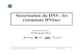 Sécurisation du DNS : les extensions DNSsec...Sécurisation du DNS: les extensions DNSsec JRES, 19/11/03 2 Historique Jusqu’en 1984 : réseau restreint militaire/universitaire/recherche