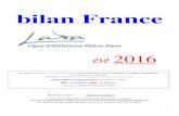 bilan France étéathletisme-aura.fr/statistiques/2016/bilan_france_ete.pdf1 bilan des France été 2016 21 e année. Depuis que ce travail est effectué (1996) ne sont décomptées