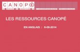 LES RESSOURCES CANOPÉ · 2014-06-06 · Liaison CM2-6ème Prog ression, évaluation, CECRL Le Cadre Européen Commun de Référence pour les Langues Portfolio et Document passerelle