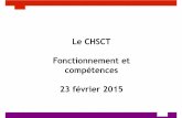 Le CHSCT rôle, fonctionnement et compétences - SAFPT/Dossiers/Le CHSCT role... · 2015-04-03 · Le règlement intérieur Obligatoire ( articles 23 du décret n°°°°85-565 et