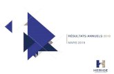 RÉSULTATS ANNUELS 2018 - Groupe Herige › images › documents › ... · Suivi de la satisfaction clients : enquête de satisfaction en 2018 Parcours clients optimisés pour les