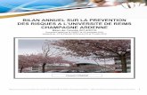 BILAN ANNUEL SUR LA PREVENTION DES RISQUES A … · Rapport annuel de prévention des risques de l’Université de Reims Champagne Ardenne – Bilan 2014-2015 et perspectives pour