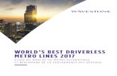 WORLD’S BEST DRIVERLESS METRO LINES 2017...transports : smart city, mobilité décarbonnée, etc. jonathan.longo@wavestone.com Franck Benoit Franck Benoit, Business Analyst, débute