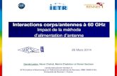 Interactions corps/antennes à 60 GHzursi-france.telecom-paristech.fr/fileadmin/... · Carole Leduc, Nacer Chahat, Maxim Zhadobov et Ronan Sauleau, URSI France JS14, 25 et 26 Mars