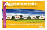 Agronomie, Environnement & Sociétés...5 Sommaire P7// Avant-propos O. RÉCHAUCHÈRE (Rédacteur en chef) et M. BENOÎT (Président de l’Afa) P9// Édito M.H. JEUFFROY, D. BAZILE,