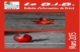 bib mars 2015 - Mairie de Brécé - Ille-et-Vilaine · 2015-03-03 · DOMAGNE (déplacement du réservoir de stockage). Les pièces du dossier, comprenant une étude d’impact et