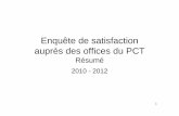 Enquête de satisfaction 2012 auprès des offices du … › pct › fr › activity › pct_office_survey...pour l’Enquête de satisfaction 2011 auprès des offices du PCT. Dans