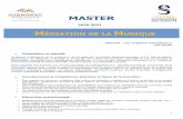 20 Présentation Master Médiation de la musique mars 2020lettres.sorbonne-universite.fr/sites/default/files/media/2020-03/20... · → Chef·fe de projets éducatifs → Chargé·e
