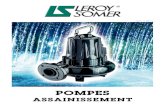 POMPES - Leroy-Somer · STATIONS DE RELEVAGE CARACTÉRISTIQUES Type Code produit Type de pompe Nombre de pompes Puissance absorbée (kW) Capacité de la cuve (litres) BIOSANIT 151