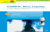 COMPO Bleu Liquide - Ternoclic...† 1 L/ha dans 800 à 1 000 L d’eau, soit 1 dose de 8 à 10 mL dans 10 L d’eau. COMPO® Bleu Liquide, avec son doseur intégré et gradué de