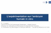 L’expérimentation sur l’embryon humain in vitro · Table des matières qui codifie de manière très structurée Article 1 & 2: Champ d'application et Définitions ... Créer