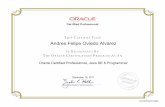 Andres Felipe Oviedo Alvarez - Andres Oviedo › certifications › certification-oracle-jse6.pdfOracle Certified Professional, Java SE 6 Programmer December 16, 2011 220186703OCPJSE6P.