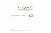 LimeSurvey - UQAC · informe de la disqualification; indiquer d’affi her ette question seulement si la question de consentement A1= Non. À la question qui suit celle de consentement,