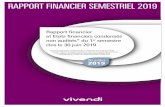 RAPPORT FINANCIER SEMESTRIEL 2019 - Vivendi › wp-content › uploads › 2019 › 07 › ... · 2020-04-20 · vendredi 26 juillet 2019 Rapport financier semestriel 2019 Vivendi