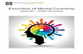 Essentials of Mental Coaching · Les Niveaux Logiques ... tri sur soi elle-même ou sur le modèle critère qui est là « verre à moitié dans l'action ... Formation Mental Coaching