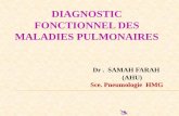 DIAGNOSTIC FONCTIONNEL DES MALADIES …...Dr . SAMAH FARAH (AHU) Sce. Pneumologie HMG DIAGNOSTIC FONCTIONNEL DES MALADIES PULMONAIRES INTRODUCTION L’utilisationde la terminologie