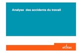 Analyse des accidents du travail - Alter Ego · Analyse des accidents du travail. Qu’est ce q’un accident du travail? ... (procédure claire) • Prendre mesures préventives