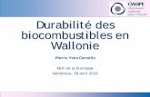 Commission wallonne Durabilité des biocombustibles en …valbiom.be/files/library/Even-Vignettes/Midi...Midi de la biomasse . Gembloux, 28 avril 2016 . 2 ... • GHG: 35-60% CO2-reduction