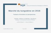 Marché du tungstène en 2018 - Accueil | Minéralinfo07/06/2018 Journée Mines en France 3 Plan de la présentation Propriétés remarquables du tungstène Perspectives de la demande