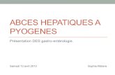 ABCES HEPATIQUES A PYOGENEShepatoweb.com/DES/exposes/DES_4_2013_HAGEGE/RIBIERE.pdf · 2013-04-20 · ABCES HEPATIQUES A PYOGENES Présentation DES gastro-entérologie. Sophie Ribiere.