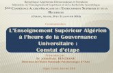 L’Enseignement Supérieur Algérien à l’heure de la Gouvernance · Constat d’étape sur la mise en application des propositions (à réaliser à court terme) issues des Assises