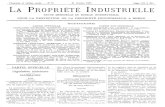 La Propriété Industrielle - WIPO · 2013-12-23 · neur en conseil peut désigner, un bureau appelé Bureau des brevets. 4. — (1) Le Gouverneur en conseil peut nommer un Commissaire