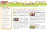 Huit nouvelles variétés au Catalogue français en 2013 hebdo - 1020.pdf · Les 20 et 21 mars Formation Arvalis Conduire une culture de la pomme de terre : les clés de la réussite