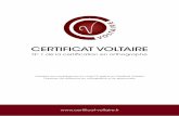 CertifiC at Voltaire · • Mentionné sur votre CV, votre score au Certificat Voltaire certifie, avec fiabilité et objectivité, votre niveau en orthographe et met ainsi en exergue