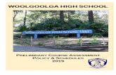 WOOLGOOLGA HIGH SCHOOL · application to proceed to the HSC course provisionally while concurrently satisfying any outstanding Preliminary course requirements. Principals will be