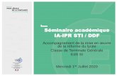 Séminaire académique IA-IPR STI / DDF · IA-IPR STI Académie de Toulouse Rentrée 2020-une organisation spécifique Le temps de la rentrée doit: • en premier lieu permettre