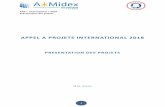 APPEL A PROJETS INTERNATIONAL 2018 · AAP « International » 2018 Présentation des projets 3 INTRODUCTION La Fondation A*Midex, Initiative dexcellence du site dAix-Marseille a lancé