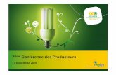 7ième Conférence des Producteurs - Récylum · Quelques chiffres • Près de 4.000 tonnes de lampes / tubes ... rs de l’intérêt q e présente le rec clage des lampesDoit informer