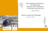 Plan National d’Actions en faveur du Desman des Pyrénées ... · 2- Baromètre de l'avancée des actions du PNAD depuis sa mise en œuve (2009-2014) ; 3- présentation du projet