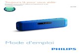 SD700 Des Philips - Boulanger...le mot de passe par défaut « 0000 ». » Une fois le couplage et la connexion terminés, l’enceinte émet deux signaux sonores et le voyant Bluetooth